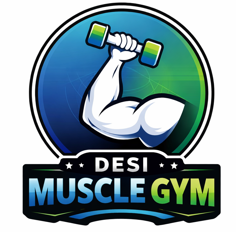 desi muscle gym logo design